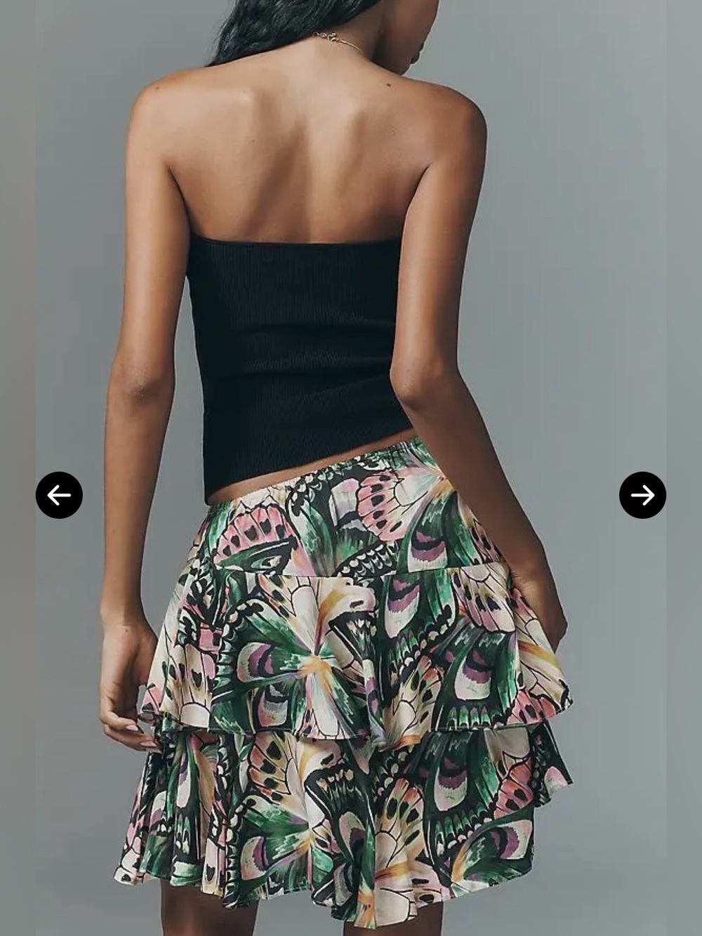 Farm Rio Asymmetric Ruffle Mini Skirt NWT - Picture 3 of 6